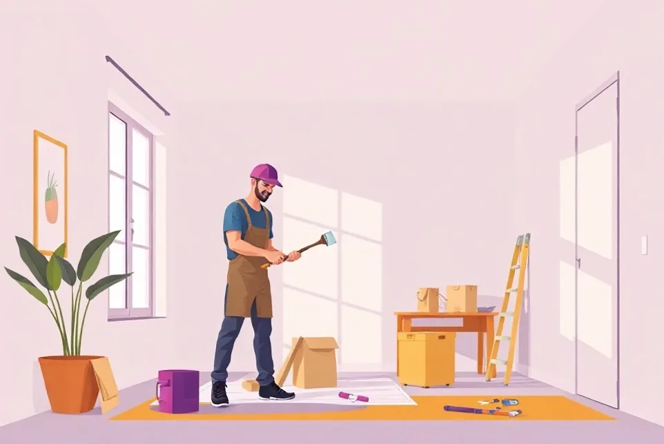 Intérieur rénové après travaux de peinture à Château-Thierry
