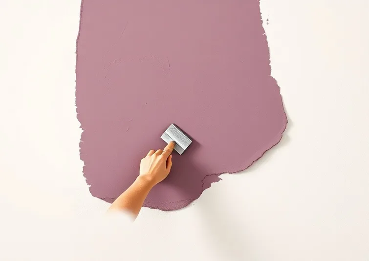 Application d'un enduit décoratif à la lisseuse sur un mur